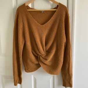 Knot front sweater